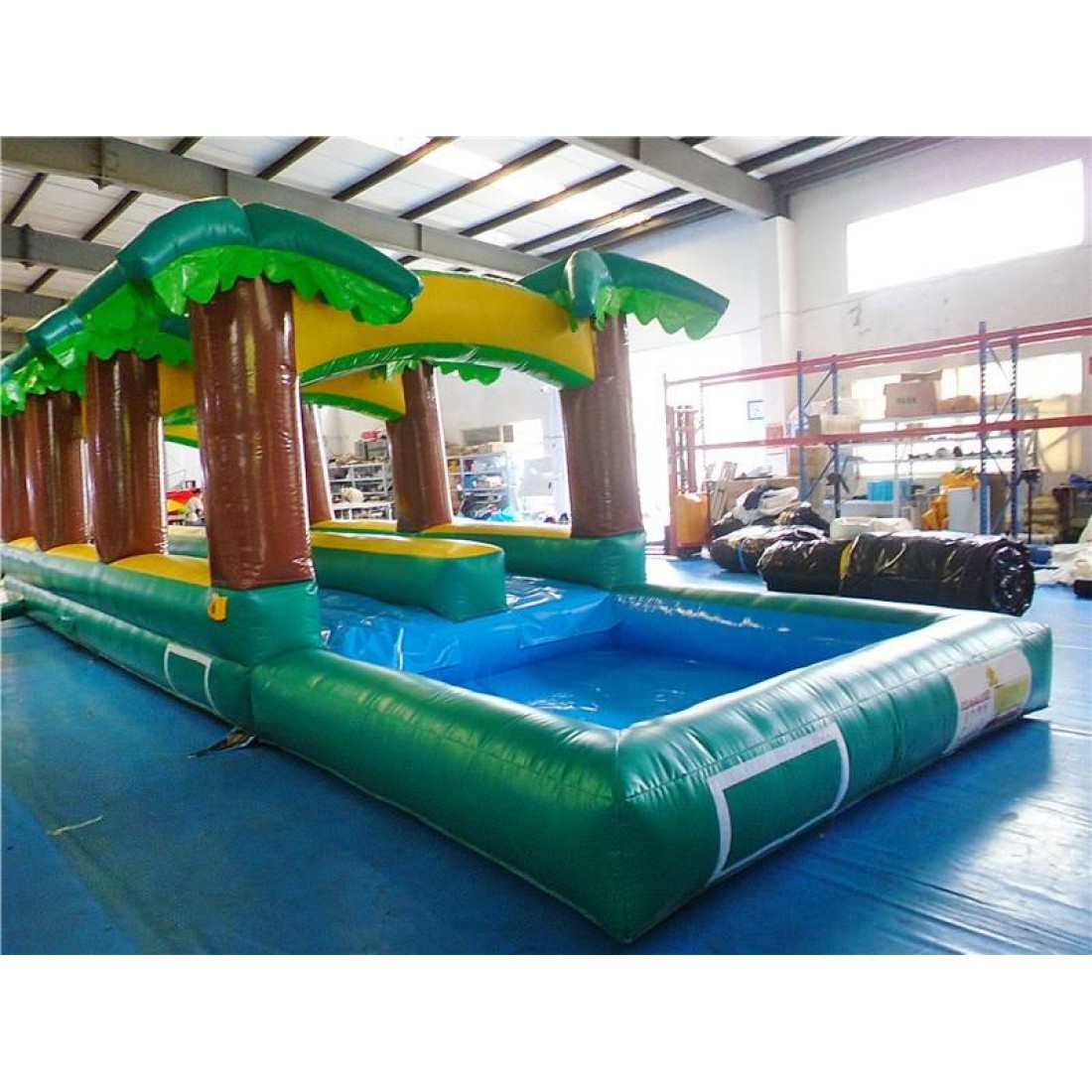 inflatable slip and slide soccer field